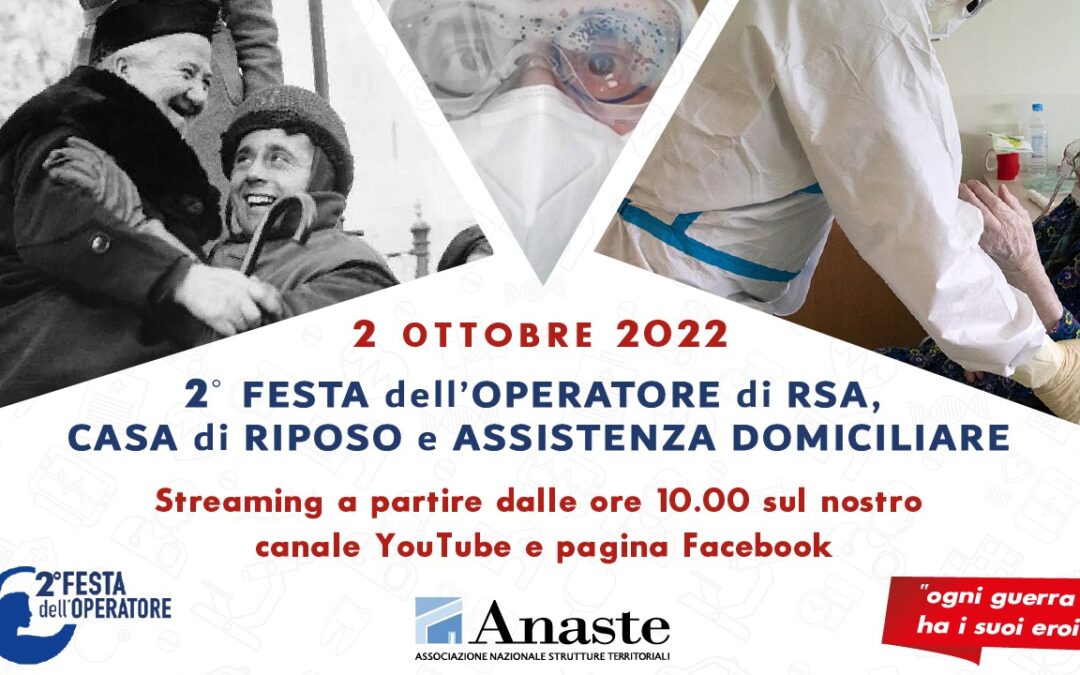 Festa dell’Operatore in Rsa: diretta Fb Anaste