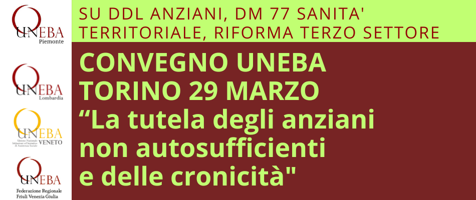 Uneba: “Su Ddl Anziani, cronicità e assistenza territoriale noi ci siamo e ci saremo”